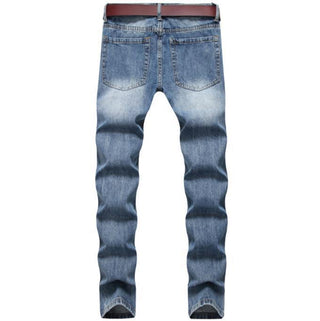 Blaue Klassisches Blaue Männer Jeans mit Löchern, jetzt bestellen bei Darkonia.de