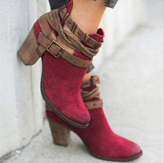 women's high-heeled ankle boots