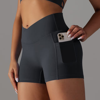 Kurze Sport Leggings mit Tasche, jetzt bestellen bei Darkonia.de