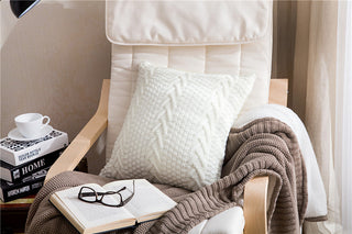 Beautiful knitted pillowcase