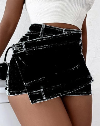 Jeans Shorts im Rock Style für Frauen