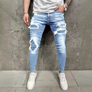 Hell Blaue Fashion Männer Jeans, jetzt bestellen bei Darkonia.de