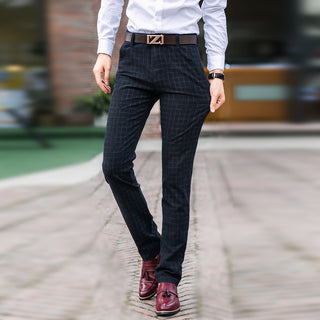 Schwarze Slim Fit Business Stretch Hose, jetzt bestellen bei Darkonia.de