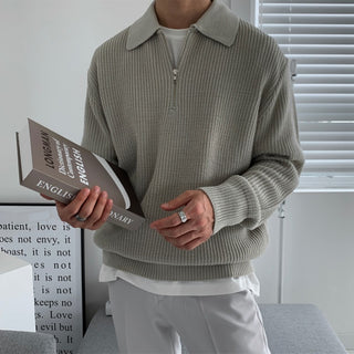 lapel men's sweater