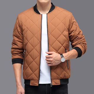 Fashionable men's baseball jacket, casual solid color