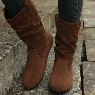 Flat warm women's boots