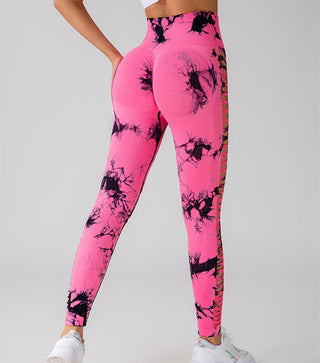 High waist sports leggings with side opening in different colors