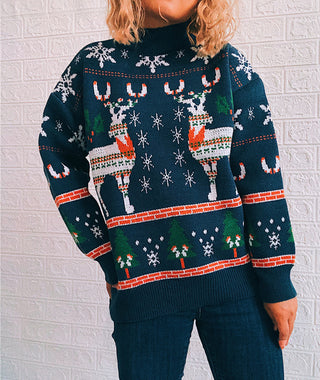 Christmas Rentier Damen Sweatshirt Pullover für schöne Festtage