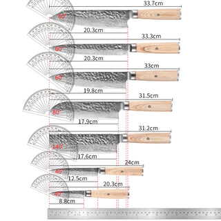 Damascus Steel Hand Kitchen Knife Set