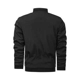 Schwarze Männer Freizeit Bomber Jacke für Frühling & Herbst, jetzt bestellen bei Darkonia.de