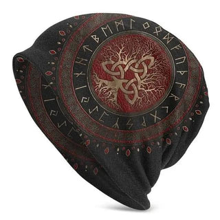 Darkonia Cap´s & Mützen Tree With Triquetra / One size Stylische Herren Strickmütze