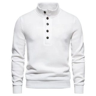 Modischer Rollkragenpullover mit Knöpfen für Herren Sweatshirt Darkonia.de