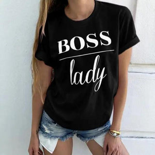 Gedrucktes T-Shirt Top für Damen Boss Lady T-Shirt´s Darkonia.de