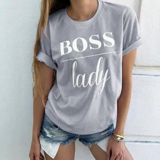 Gedrucktes T-Shirt Top für Damen Boss Lady T-Shirt´s Darkonia.de