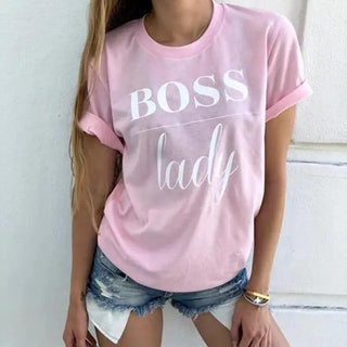 Gedrucktes T-Shirt Top für Damen Boss Lady T-Shirt´s Darkonia.de