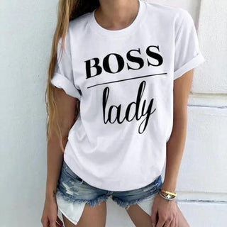 Gedrucktes T-Shirt Top für Damen Boss Lady T-Shirt´s Darkonia.de