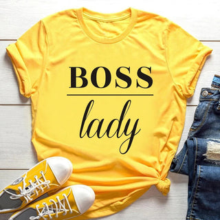 Gedrucktes T-Shirt Top für Damen Boss Lady T-Shirt´s Darkonia.de