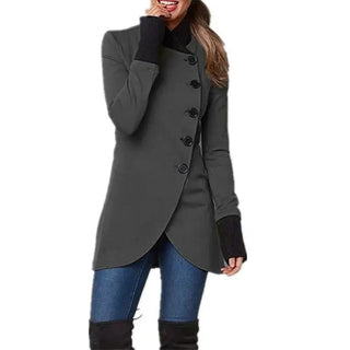 Damen Jacke mit langen Ärmeln und knöpfen seitlich Damen Jacke