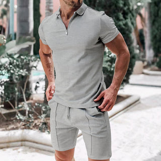 2-Piece Casual Short Sleeve Shirt &amp; Shorts Set