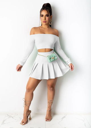 2-Piece Sexy Fashion Top + Skirt Set