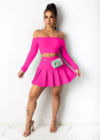 2-Piece Sexy Fashion Top + Skirt Set