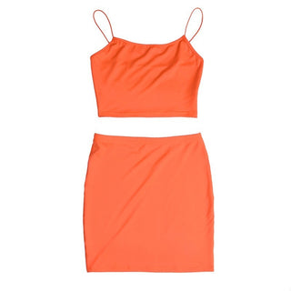 2-Teiliges Damen Outfit mit Top + Rock Set