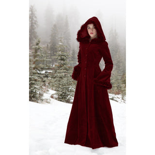 Retro women's coat with hood