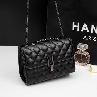   Schwarze Frauen Messenger Handtasche, jetzt bestellen bei Darkonia.de